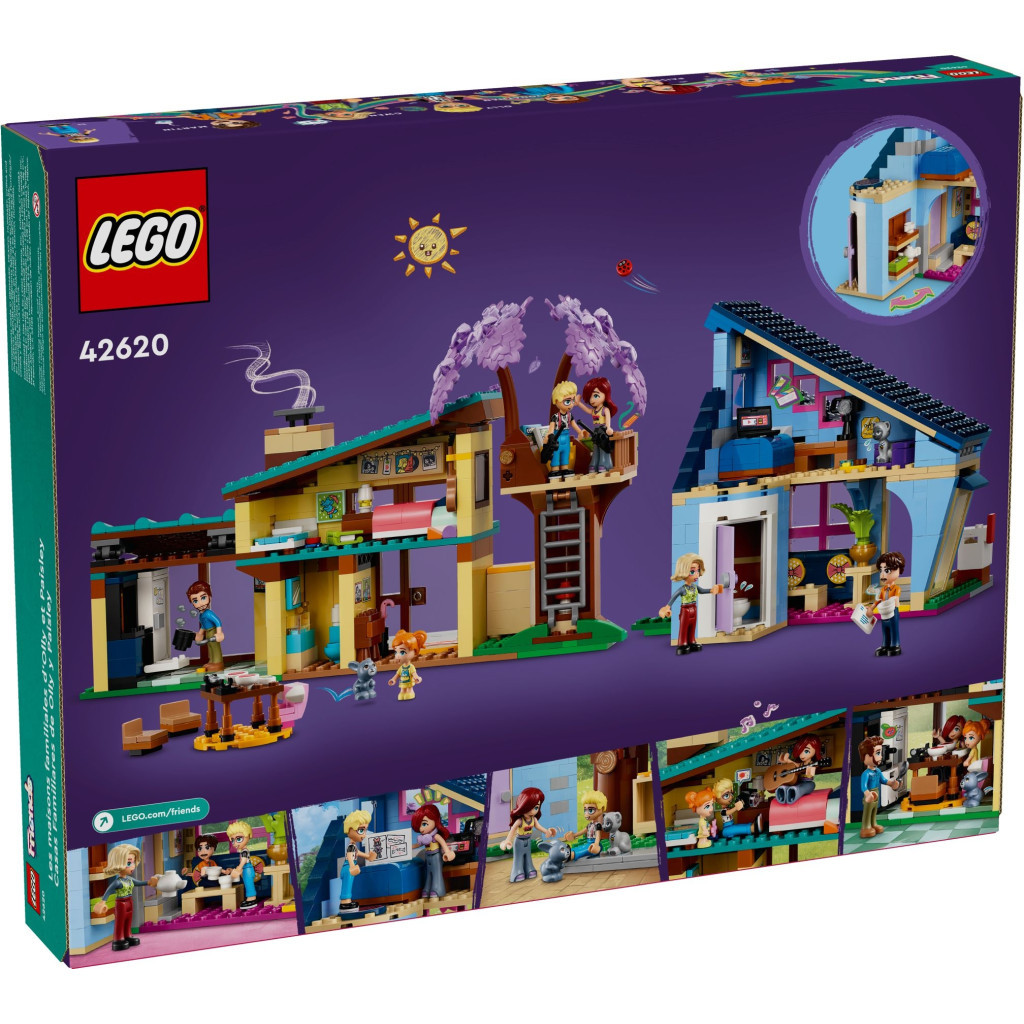 Конструктор LEGO Friends Родинні будинки Оллі й Пейслі 1126 деталей (42620) - зображення 8