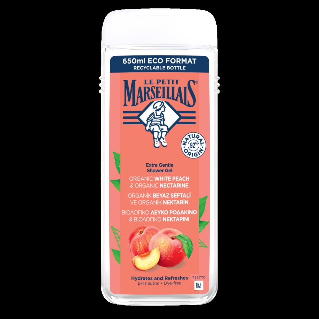 Гель для душу Le Petit Marseillais БІО Білий персик та нектарин 650 мл (3574661285955/3574661714738) - изображение 2