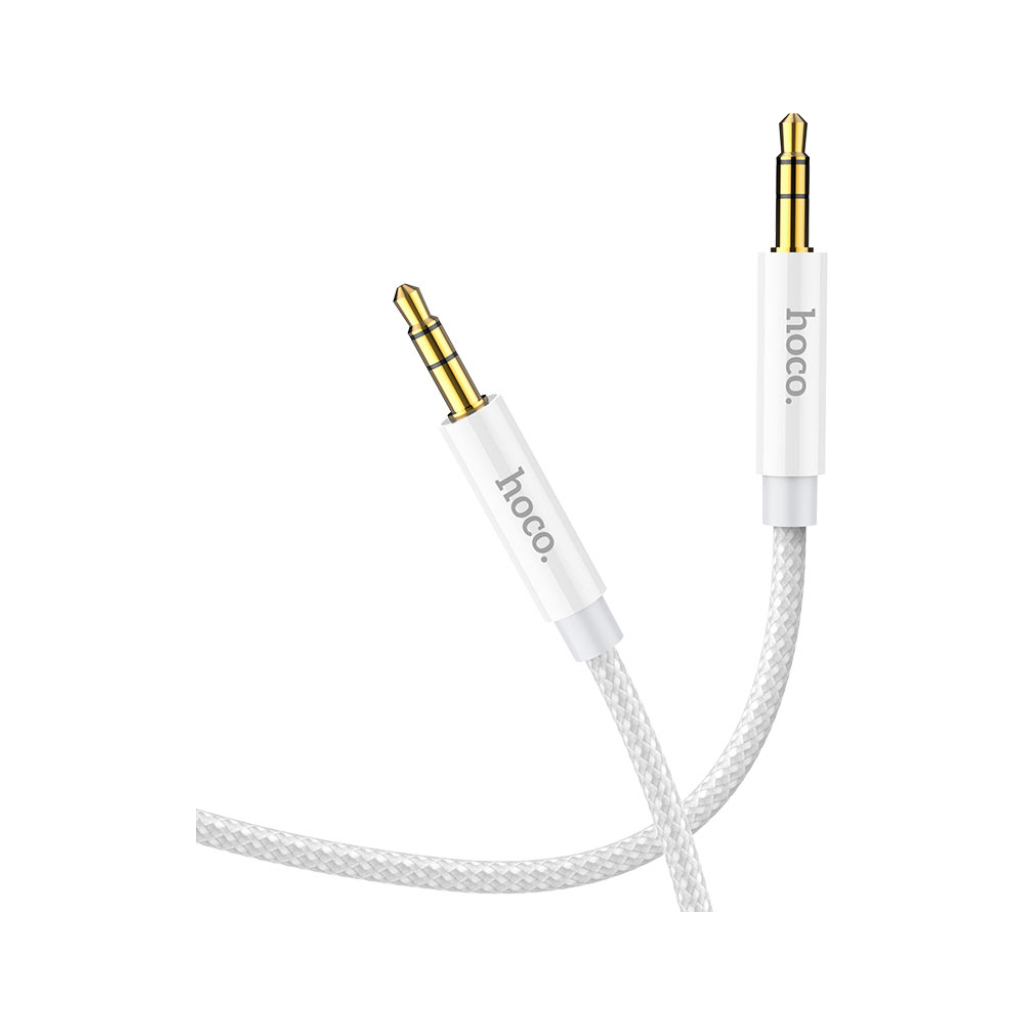 Кабель мультимедійний 3.5mm M to 3.5mm M 1.0m Silver HOCO (6931474759870) - изображение 2