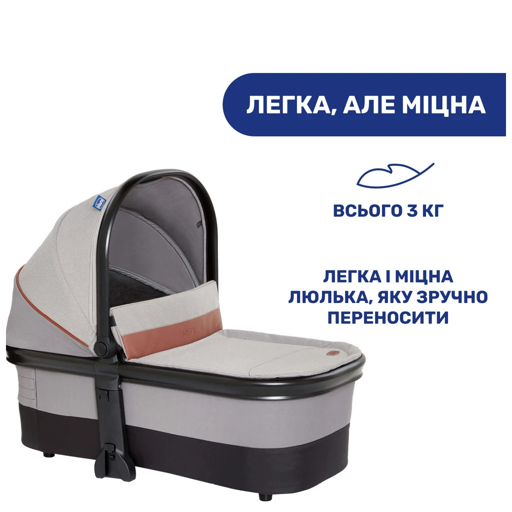 Коляска Chicco 2 в 1 Mysa Світло-сіра (2900990851478) (87026.31.01) - зображення 3