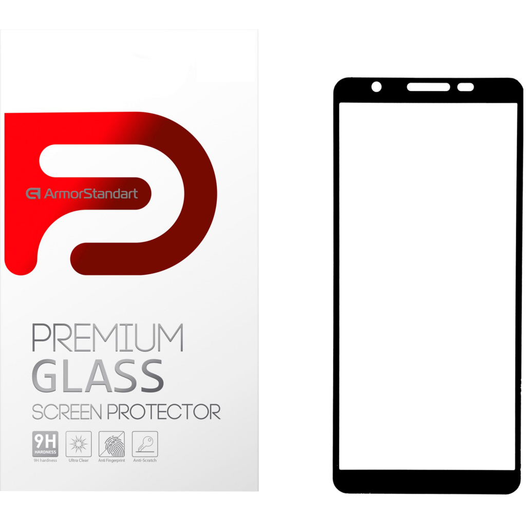 Скло захисне Armorstandart Full Glue Samsung A01 Core (A013F) Black (ARM57291) - зображення 1