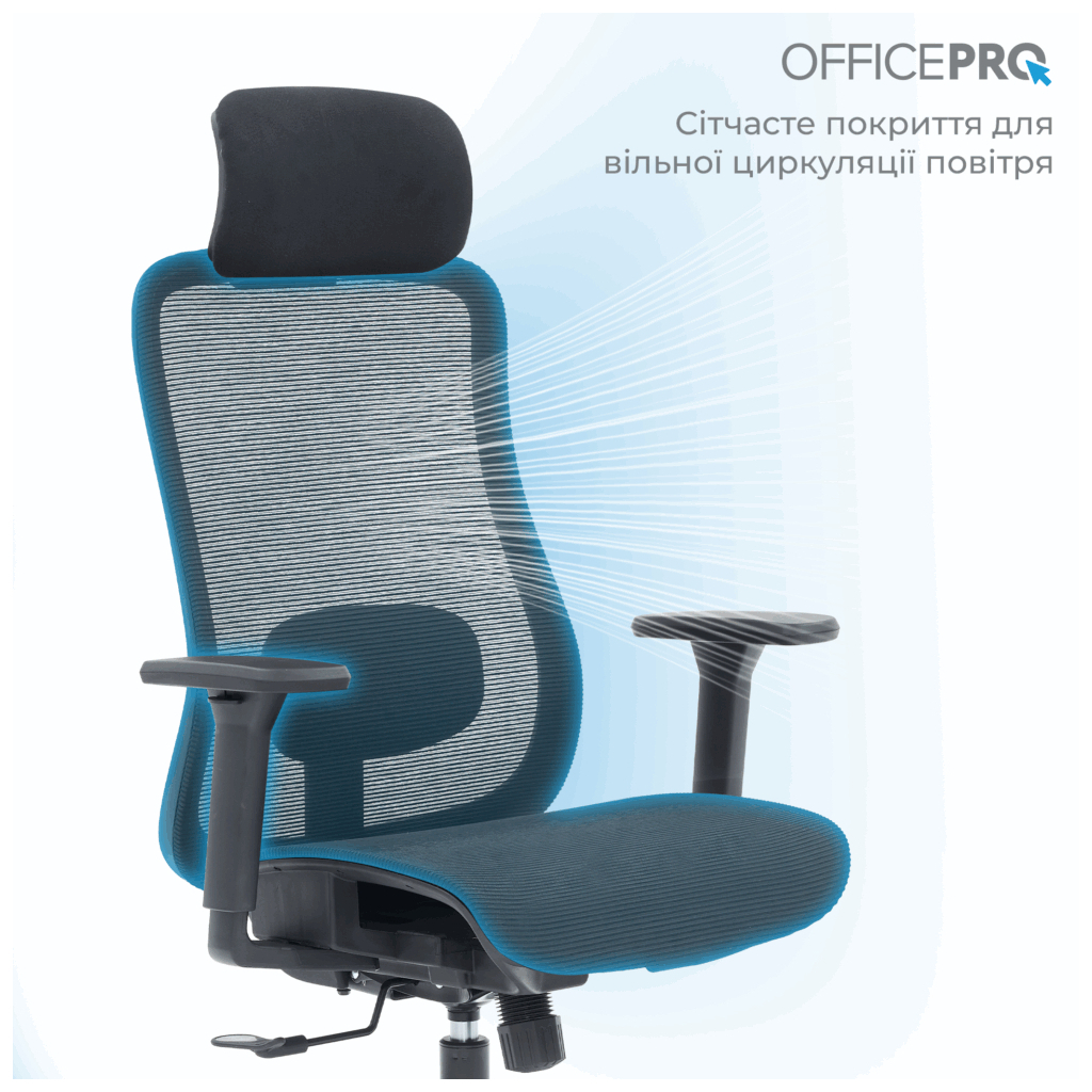 Офісне крісло OfficePro Wave OC670-B-B-B (OC670-B-B-B) - зображення 3