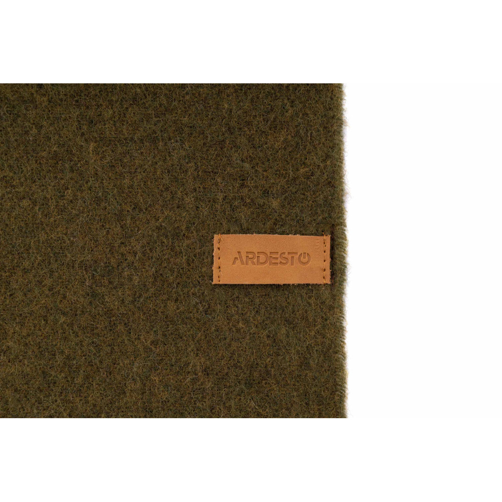 Плед Ardesto Leonardo Doubleface 100% вовна 140x200 см хакі-шоколад (ART0402LD) - зображення 12