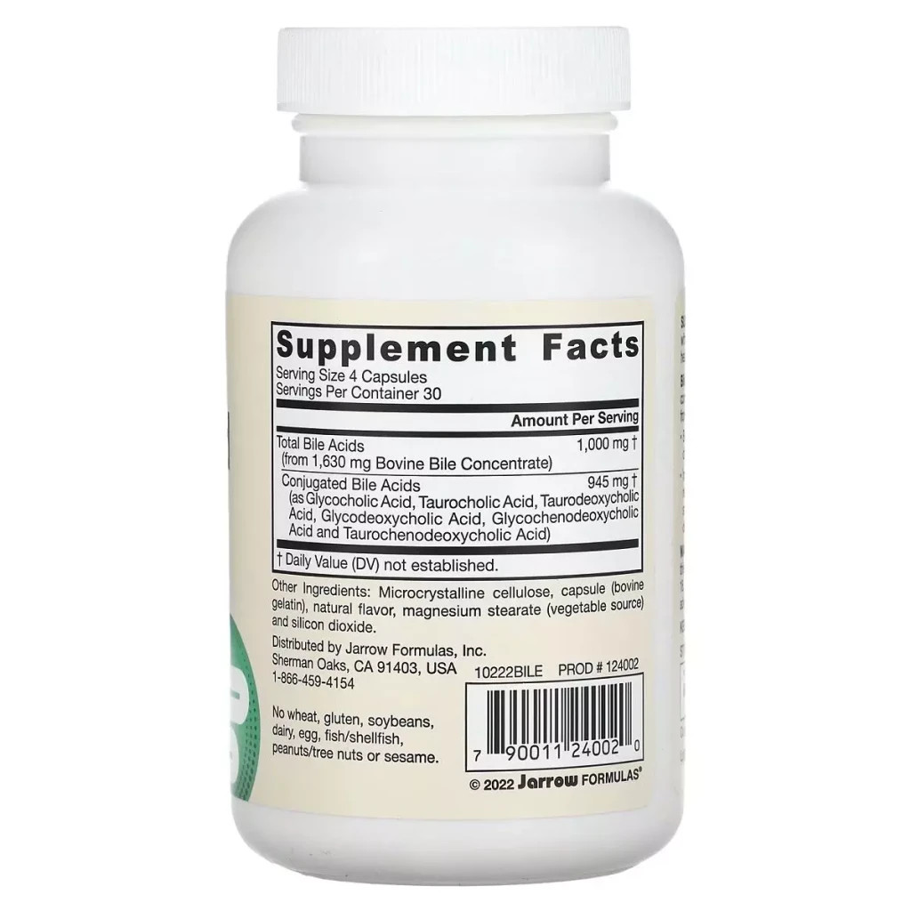 Вітамінно-мінеральний комплекс Jarrow Formulas Желчные кислоты, Bile Acid Factors, 120 капсул (JRW-24002) - зображення 2