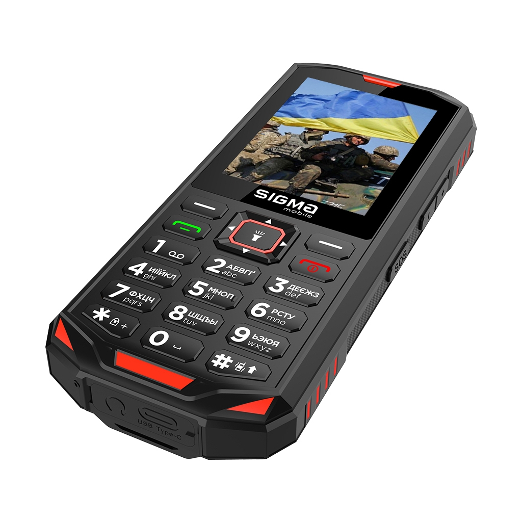 Мобільний телефон Sigma X-treme PA68 Black Red (4827798466520) - зображення 5