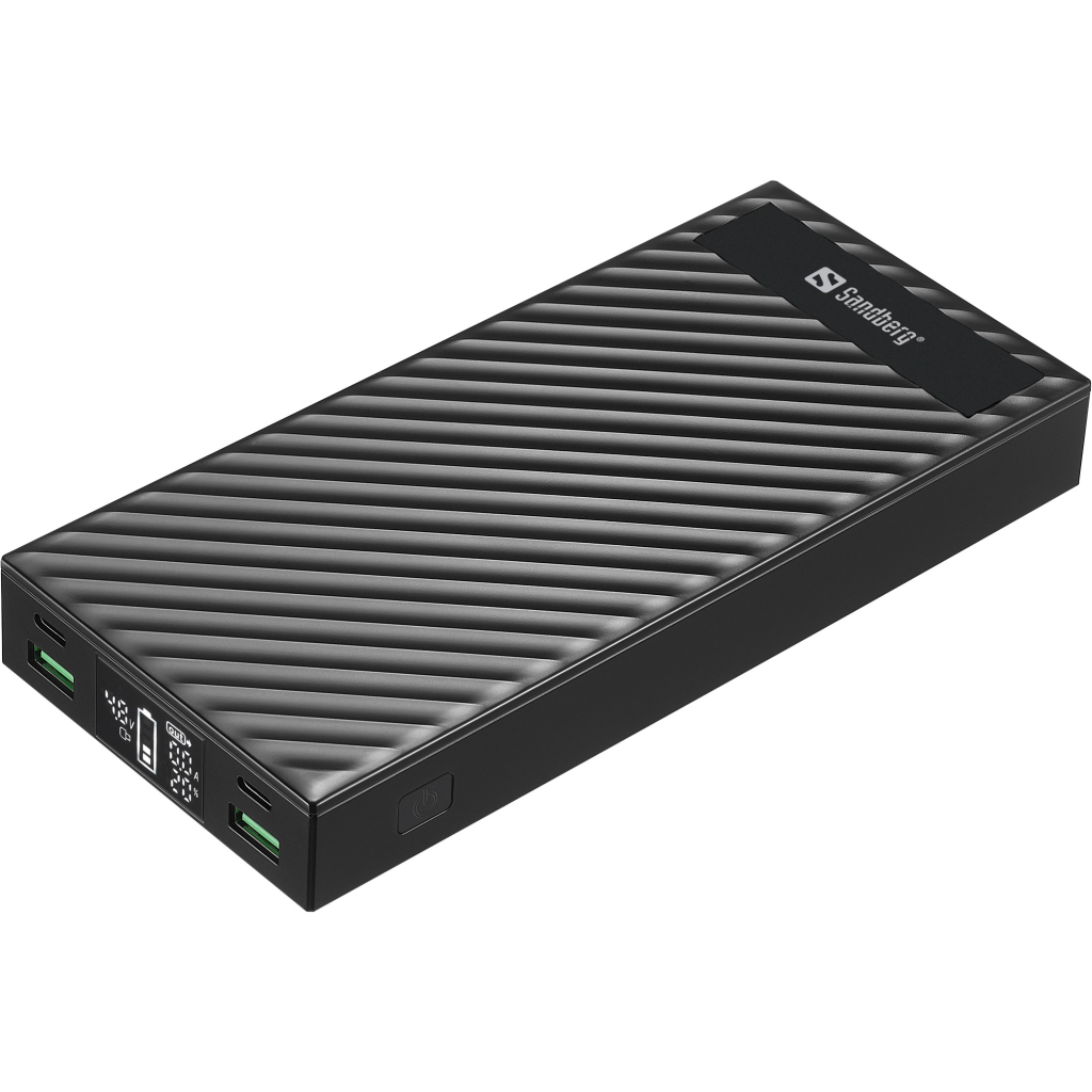 Батарея універсальна Sandberg 30000mAh, PD/100W, QC/3.0, UPS mode, +2*cable 100W (420-87) - зображення 1