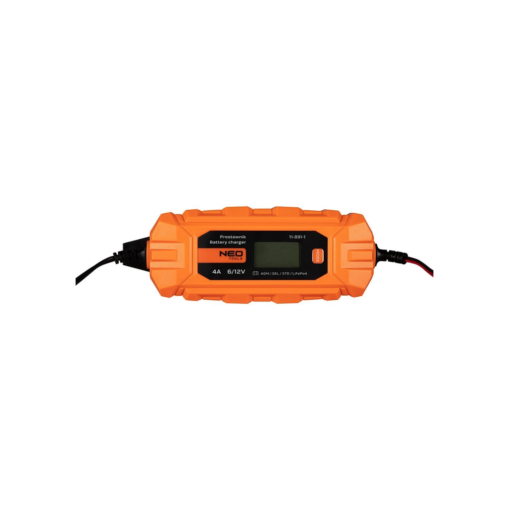 Зарядний пристрій для автомобільного акумулятора Neo Tools 4A/70Вт, 3-120Ah, для кислотних/AGM/GEL (11-891) - зображення 4