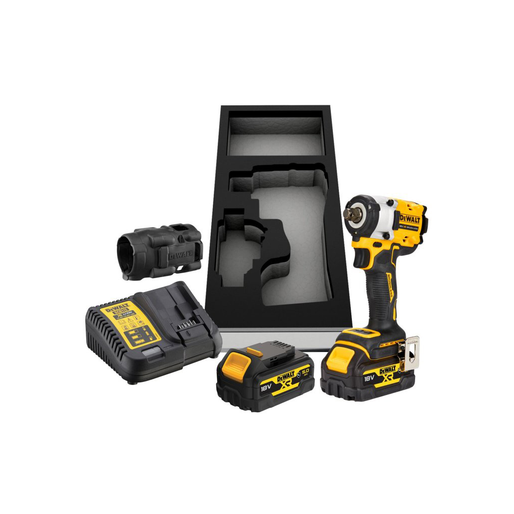 Гайковерт DeWALT 18 В XR Li-lon, 406 Нм, 5 Ah, 2 АКБ, ЗП, чохол (DCF921P2G) - изображение 1