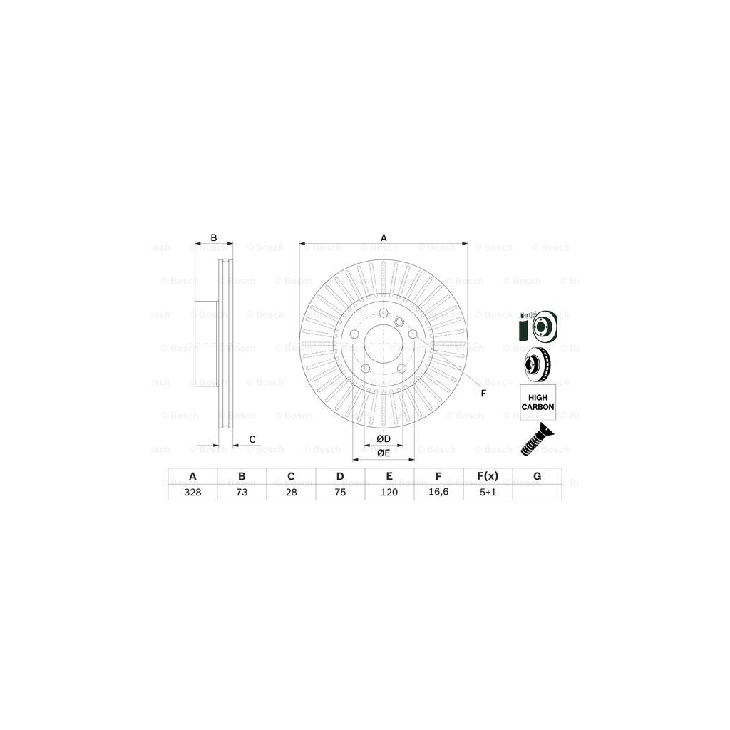 Гальмівний диск Bosch 0 986 479 771 - зображення 5