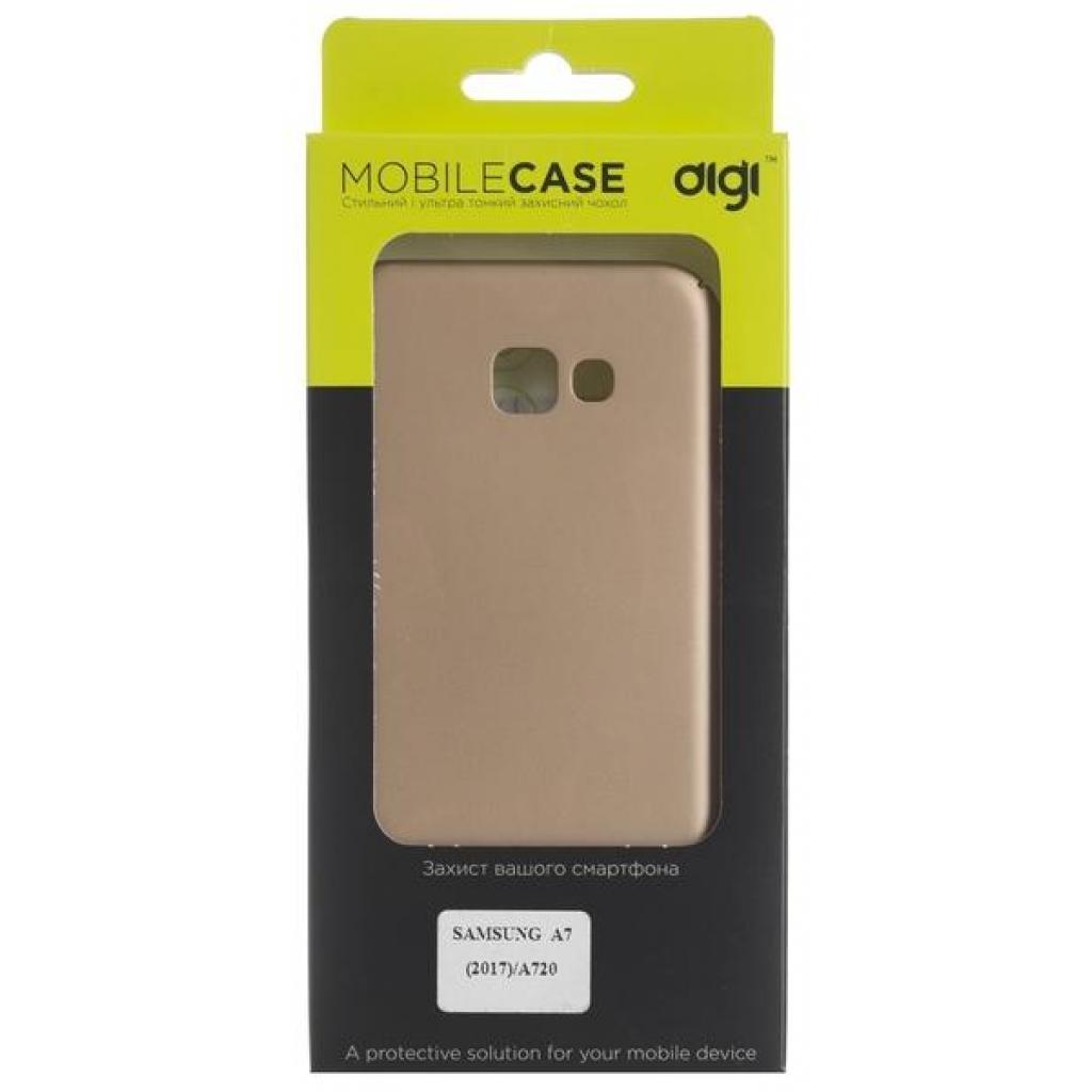 Чохол до мобільного телефона Digi SAMSUNG A7 (2017)/A720 - Soft touch PC (Gold) (6330590) - зображення 3
