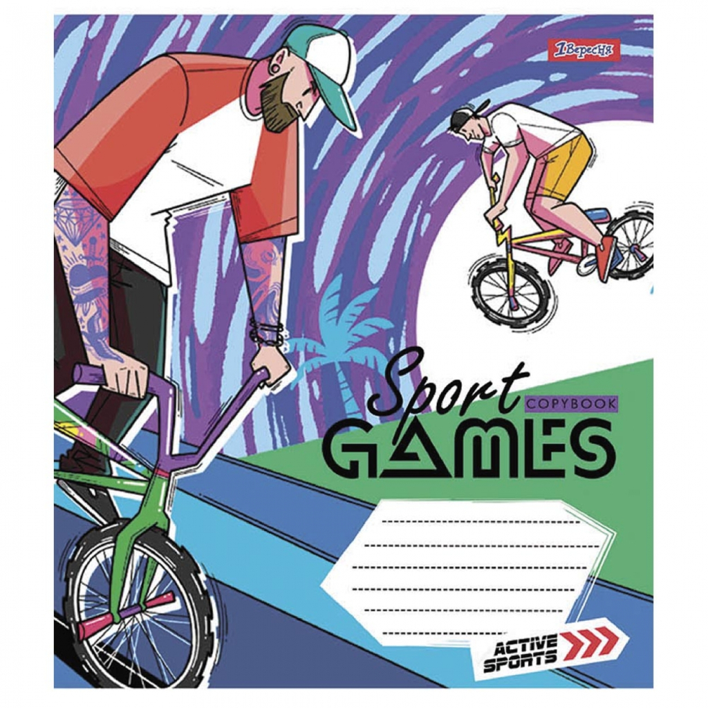 Зошит 1 вересня А5 Sport games 36 аркушів, клітинка (766674) - зображення 2
