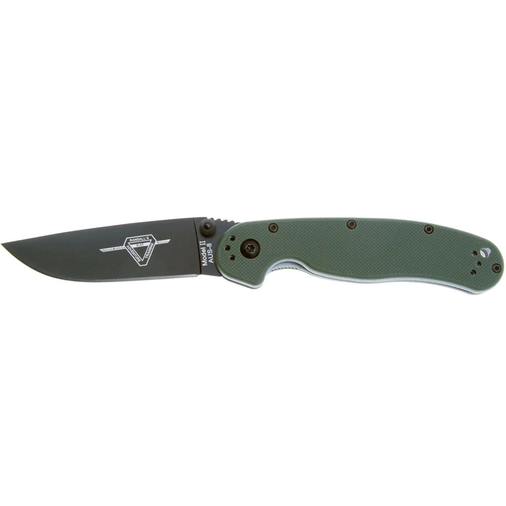 Ніж Ontario Knife RAT II AUS-8 OD Green, Black Blade (ON8861OD) - зображення 1