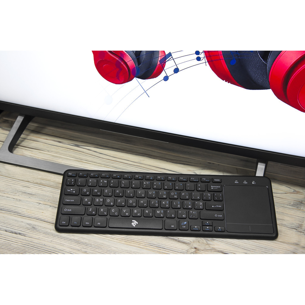 Клавіатура 2E KT100 Touch Wireless Black (2E-KT100WB) - зображення 9