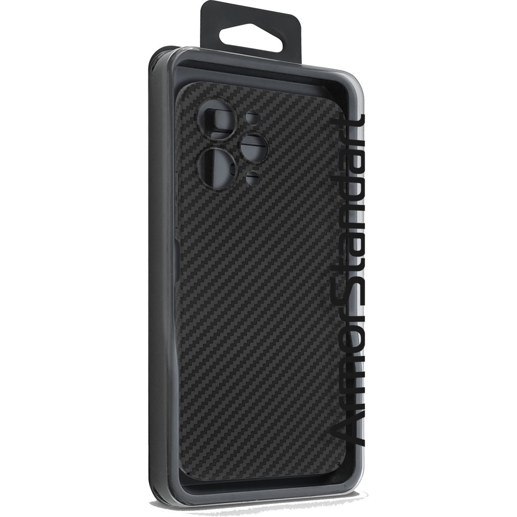 Чохол до мобільного телефона Armorstandart LikeCarbon Xiaomi Redmi 12 4G Black (ARM71941) - зображення 3