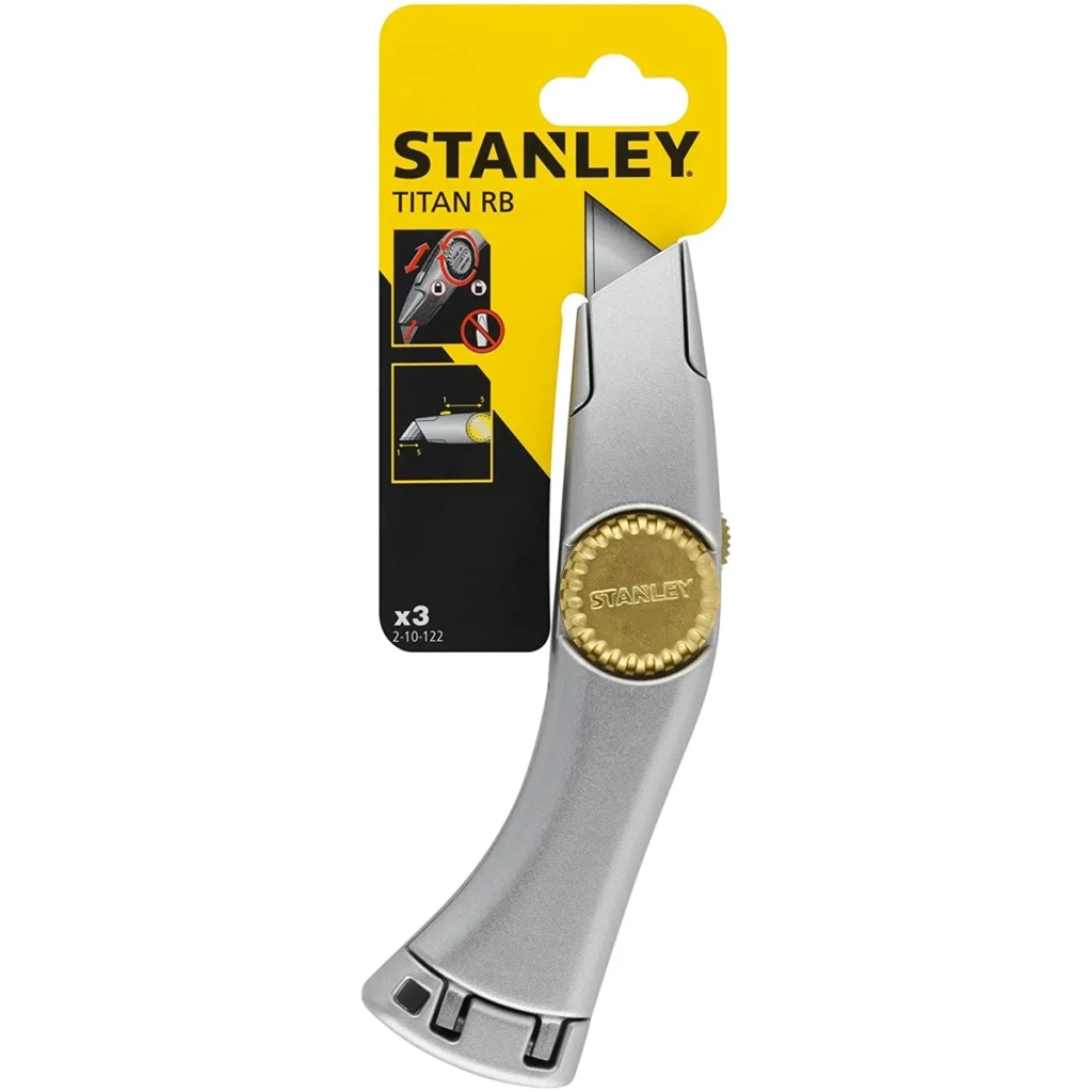 Ніж монтажний Stanley TITAN RB з висувним лезом, L=185 мм. (2-10-122) - изображение 2