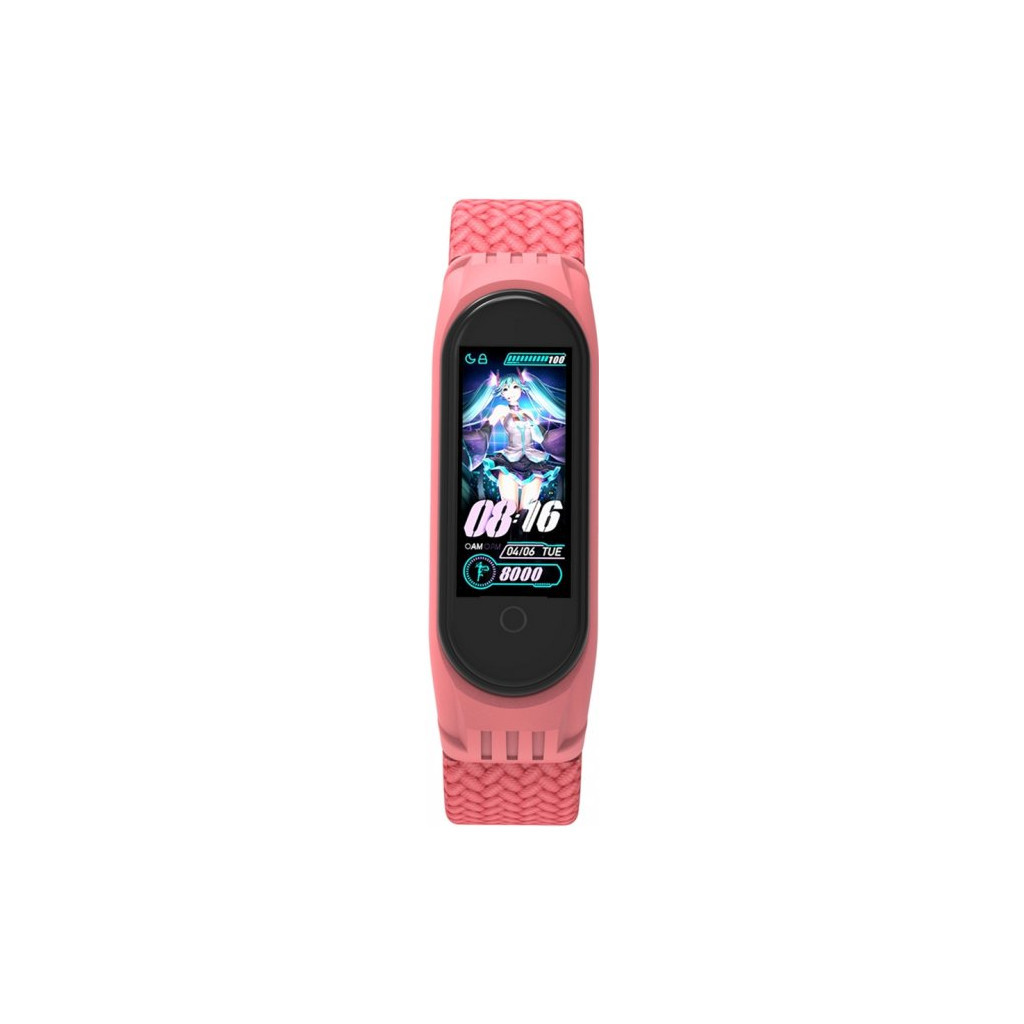 Ремінець до фітнес браслета Armorstandart Braided Solo Loop для Xiaomi Mi Band 4/5/6 Pink size S (ARM59181) - изображение 2