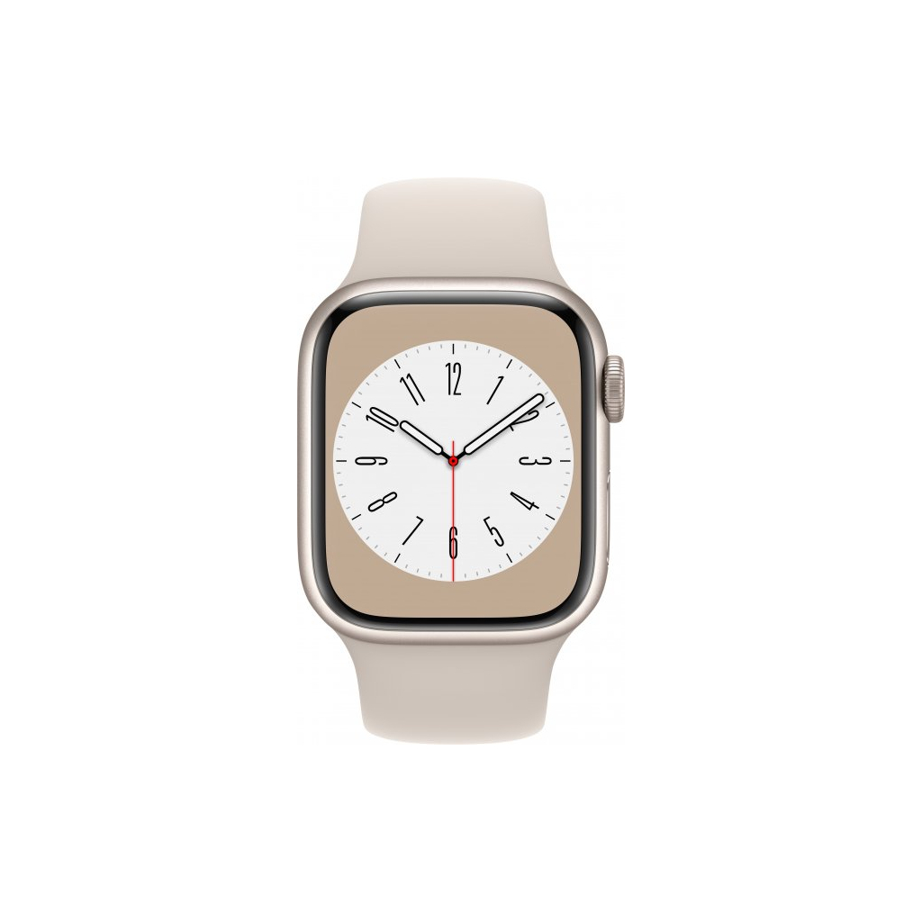 Смарт-годинник Apple Watch Series 8 GPS 41mm Starlight Aluminium Case with Starlight Sport Band - Regular (MNP63UL/A) - зображення 2
