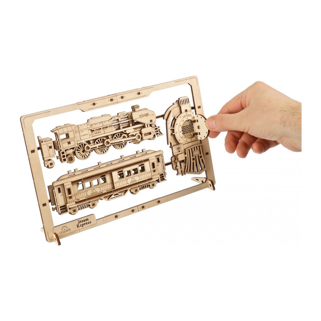 Конструктор Ugears Паротяг 2.5D (6337513) - зображення 4