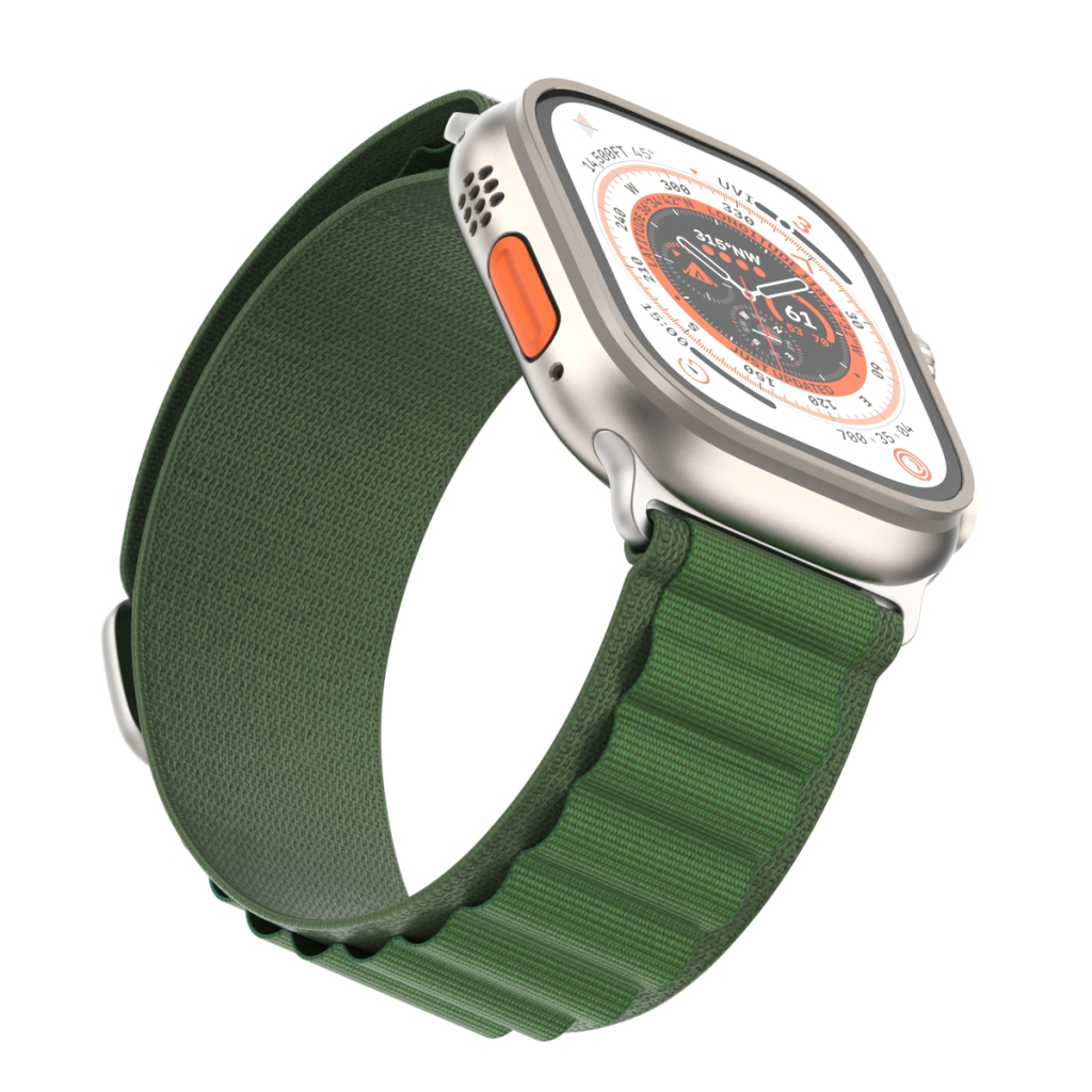 Ремінець до смарт-годинника Armorstandart Alpina Band для Apple Watch 49/46/45/44/42 (Series 1-3) Green (ARM64981) - зображення 3