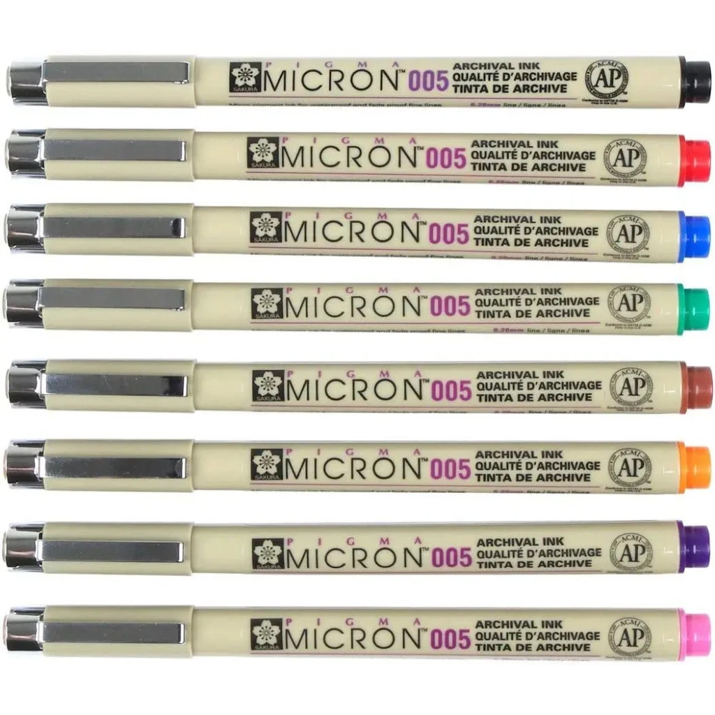 Лайнер Sakura Pigma Micron (0.05) 0,2мм Синій (084511318427) - зображення 3