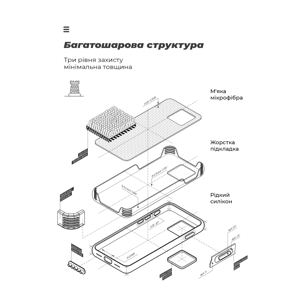 Чохол до мобільного телефона Armorstandart ICON Case Xiaomi Redmi Note 12S 4G Camera cover Black (ARM67504) - зображення 4