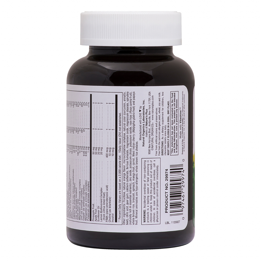 Мультивітамін Natures Plus Дитячі Жувальні Мультівітаміни, Смак Апельсину, Sou (NTP29974) - зображення 2