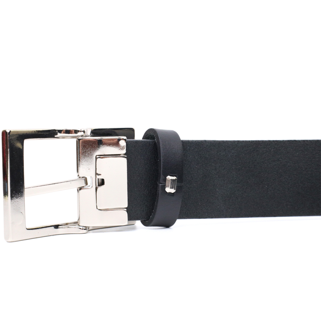 Ремінь Grande Pelle Шкіряний брючний з квадратною пряжкою Чорний (11678) - зображення 4