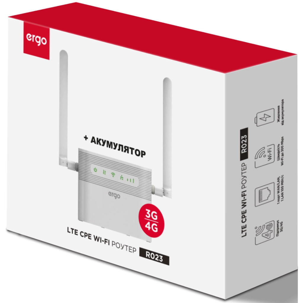 Маршрутизатор Ergo R023 w/battery - зображення 5