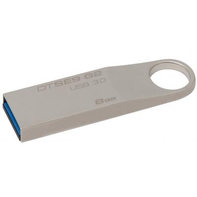 USB флеш накопичувач Kingston 8GB DataTraveler SE9 G2 Metal Silver USB 3.0 (DTSE9G2/8GB) - зображення 3
