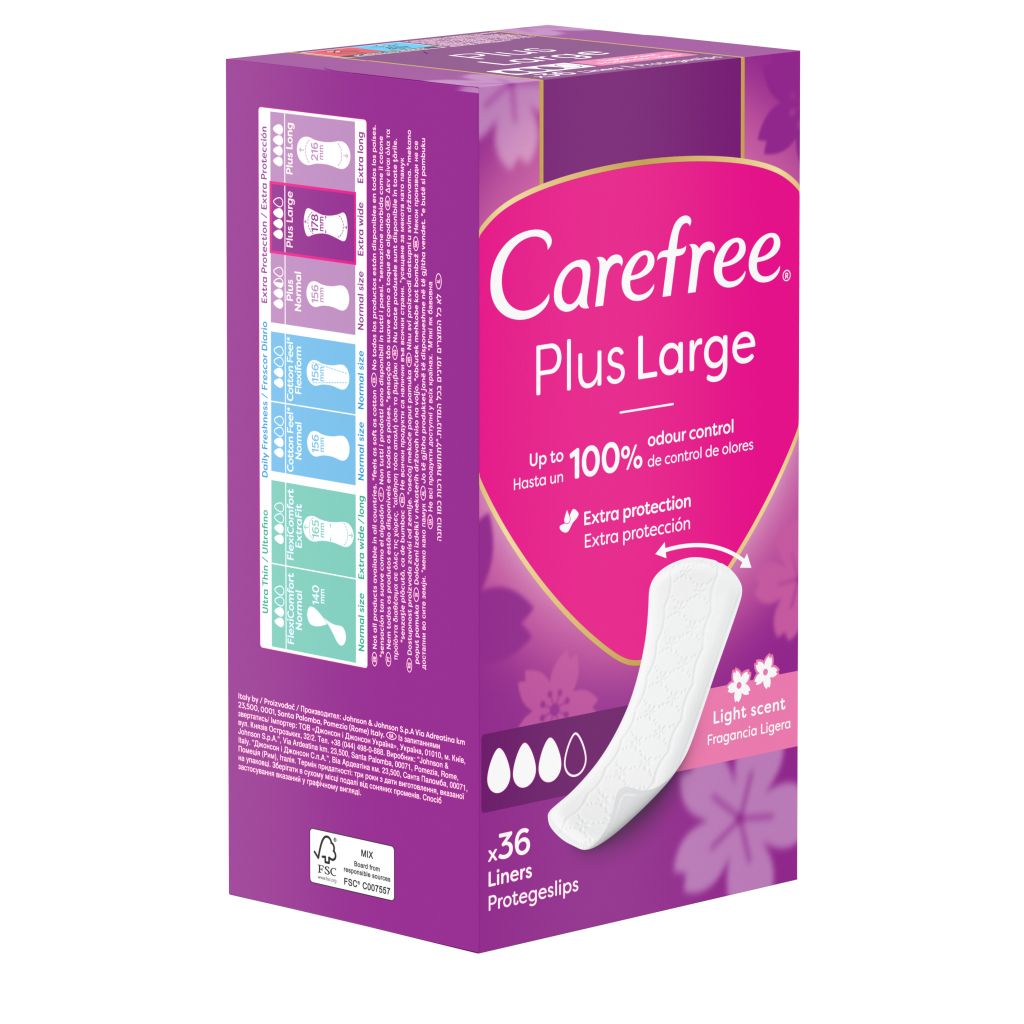 Щоденні прокладки Carefree Plus Large 36 шт. (3574661604787/3574661487540) - изображение 3