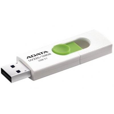 USB флеш накопичувач ADATA 128GB UV320 White/Green USB 3.1 (AUV320-128G-RWHGN) - зображення 3