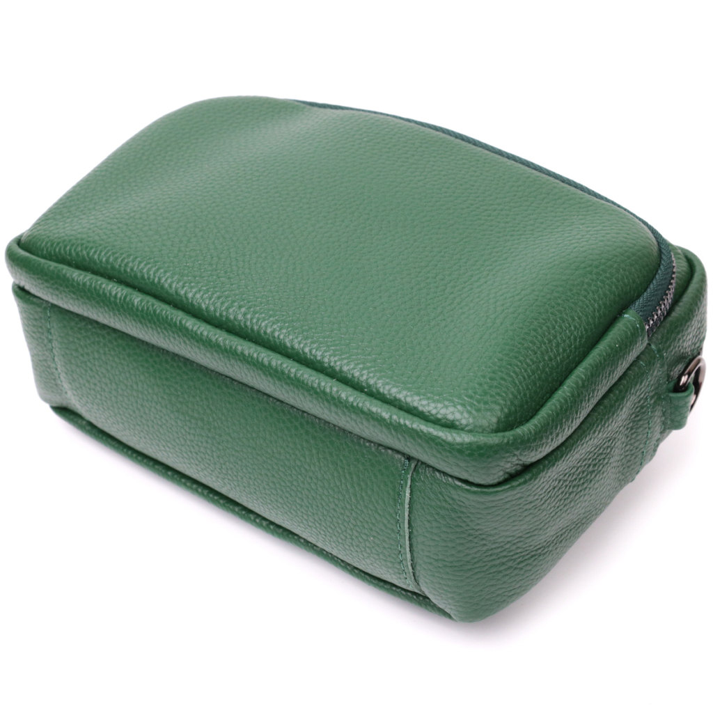 Сумка Vintage Крос-боді з натуральної шкіри Зелена (22296) - зображення 5