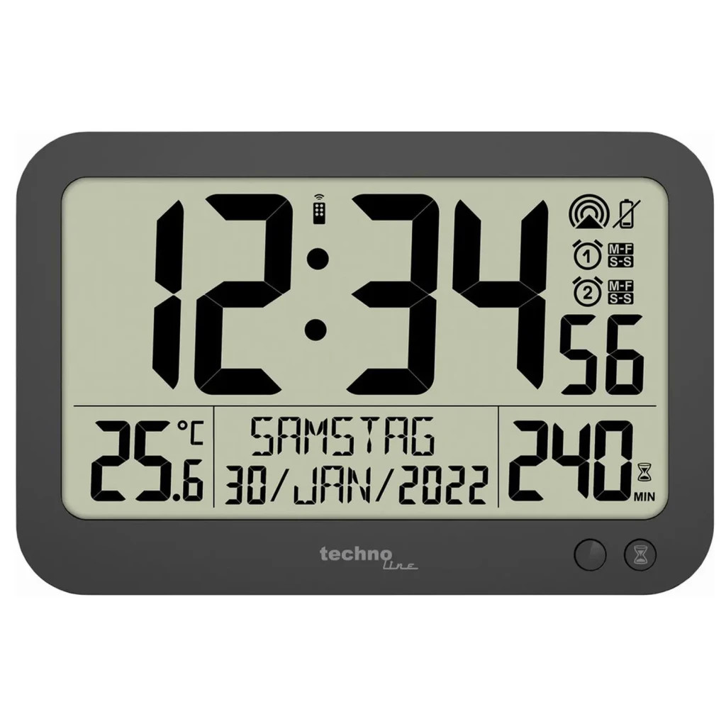 Настінний годинник Technoline WS8026 Black (DAS302460) - зображення 1