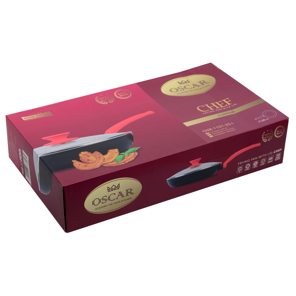 Сковорода Oscar Chef з кришкою 20 см (OSR-1101-20-l) - зображення 5