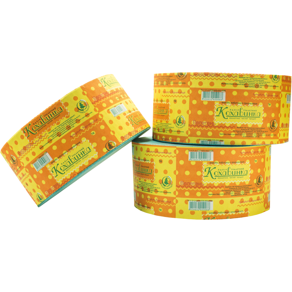 Туалетний папір Кохавинка Велетень 1 шар 1 рулон (4820032450088) - изображение 2