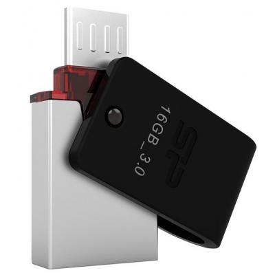 USB флеш накопичувач Silicon Power 16GB Mobile X31 OTG USB 3.0 (SP016GBUF3X31V1K) - зображення 3