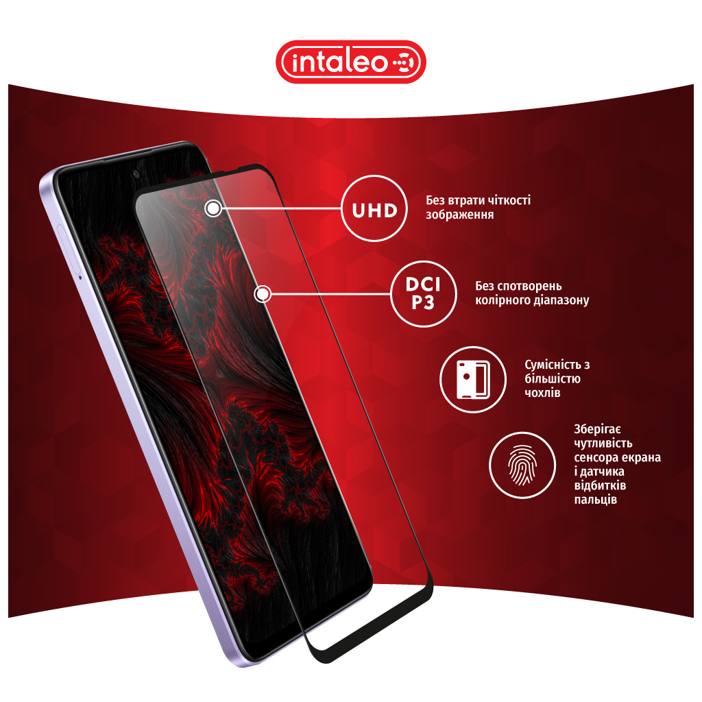 Скло захисне Intaleo Full Glue Oppo A80 Black (1283126598777) - зображення 4