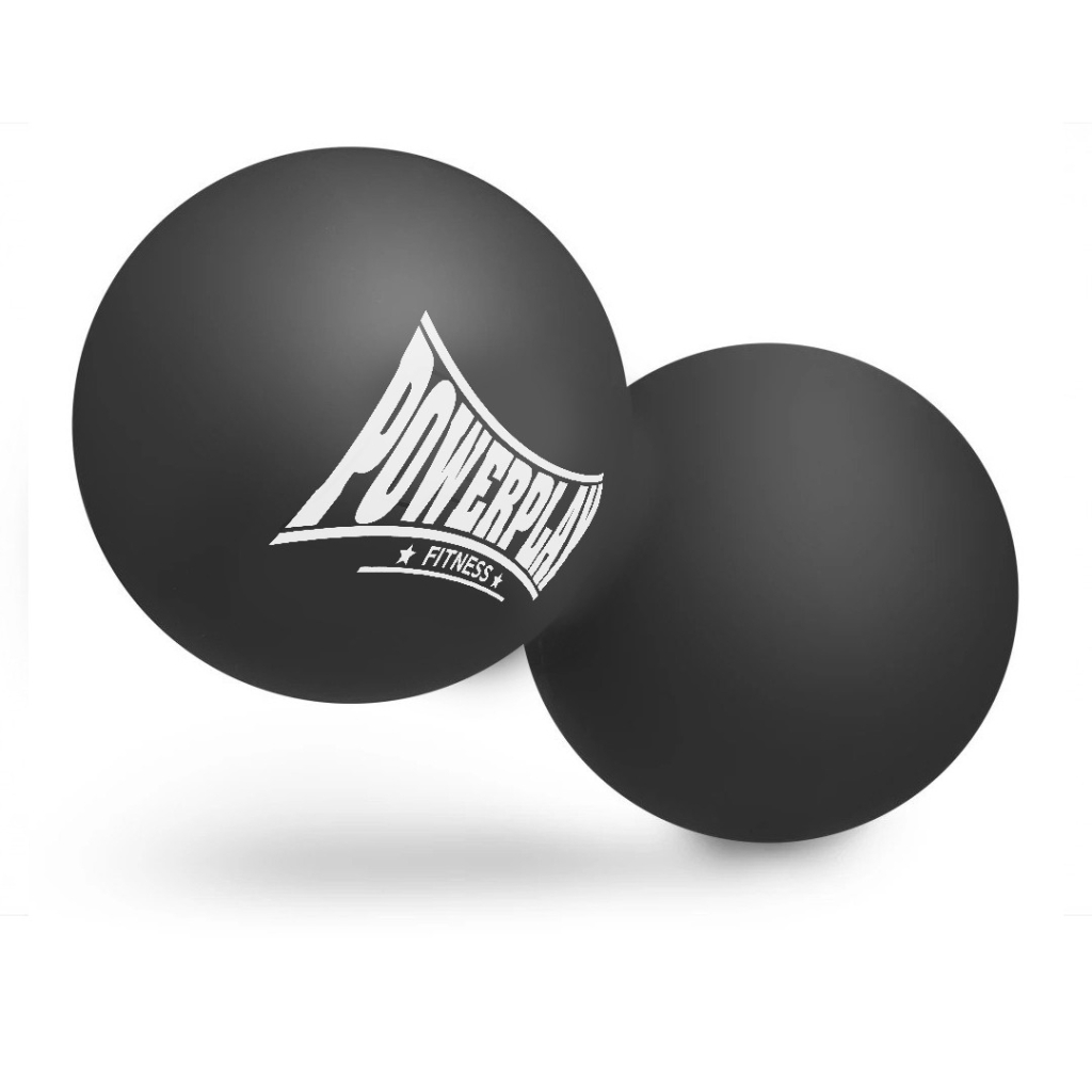 Масажний м'яч PowerPlay PP-4355 Silicone Lacrosse Peanut Ball (6.3х12.6см) Чорний (PP-4355_Black) - зображення 2