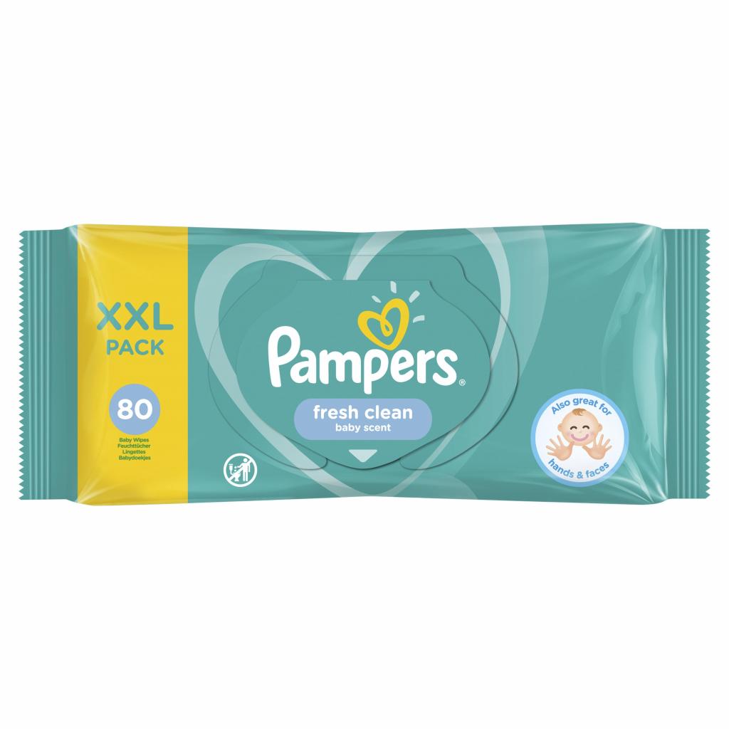 Дитячі вологі серветки Pampers Fresh Clean 80 шт (8001841077598) - зображення 2