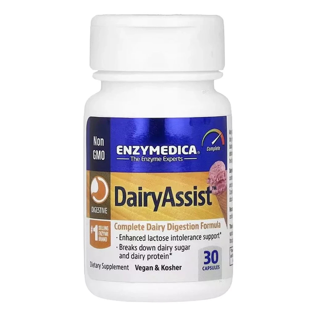 Пробіотики Enzymedica Ферменти для травлення лактози, Dairy Assist, 30 капсул (ENZ-14050) - зображення 3