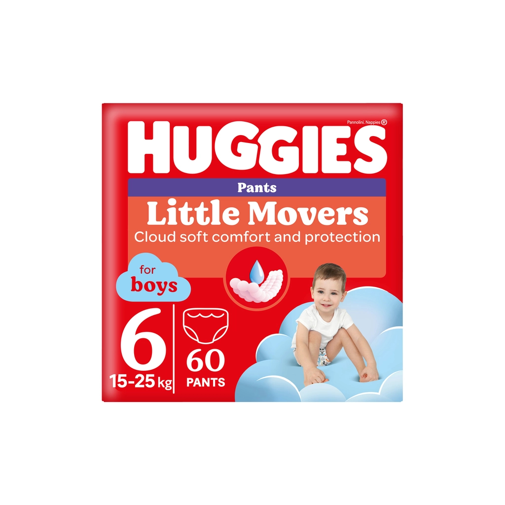Підгузки Huggies Little Movers/Pants 6 (15-25 кг) Box для хлопчиків 60 шт (5029053564142) - зображення 1