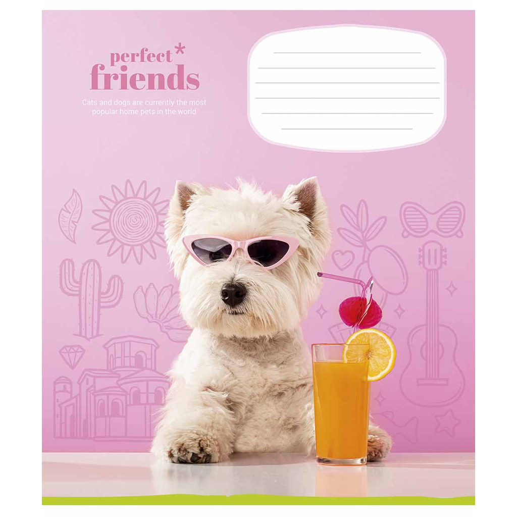 Зошит Школярик Perfect friends 12 аркушів клітинка (012-3250K) - зображення 4