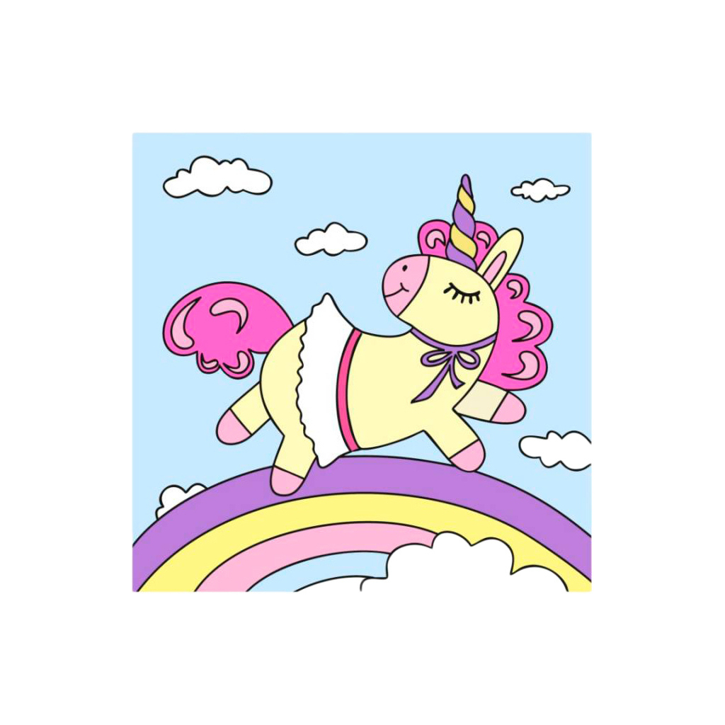 Картина по номерам Rosa KIDS Веселка 20х20 см (4823098507697) - зображення 1