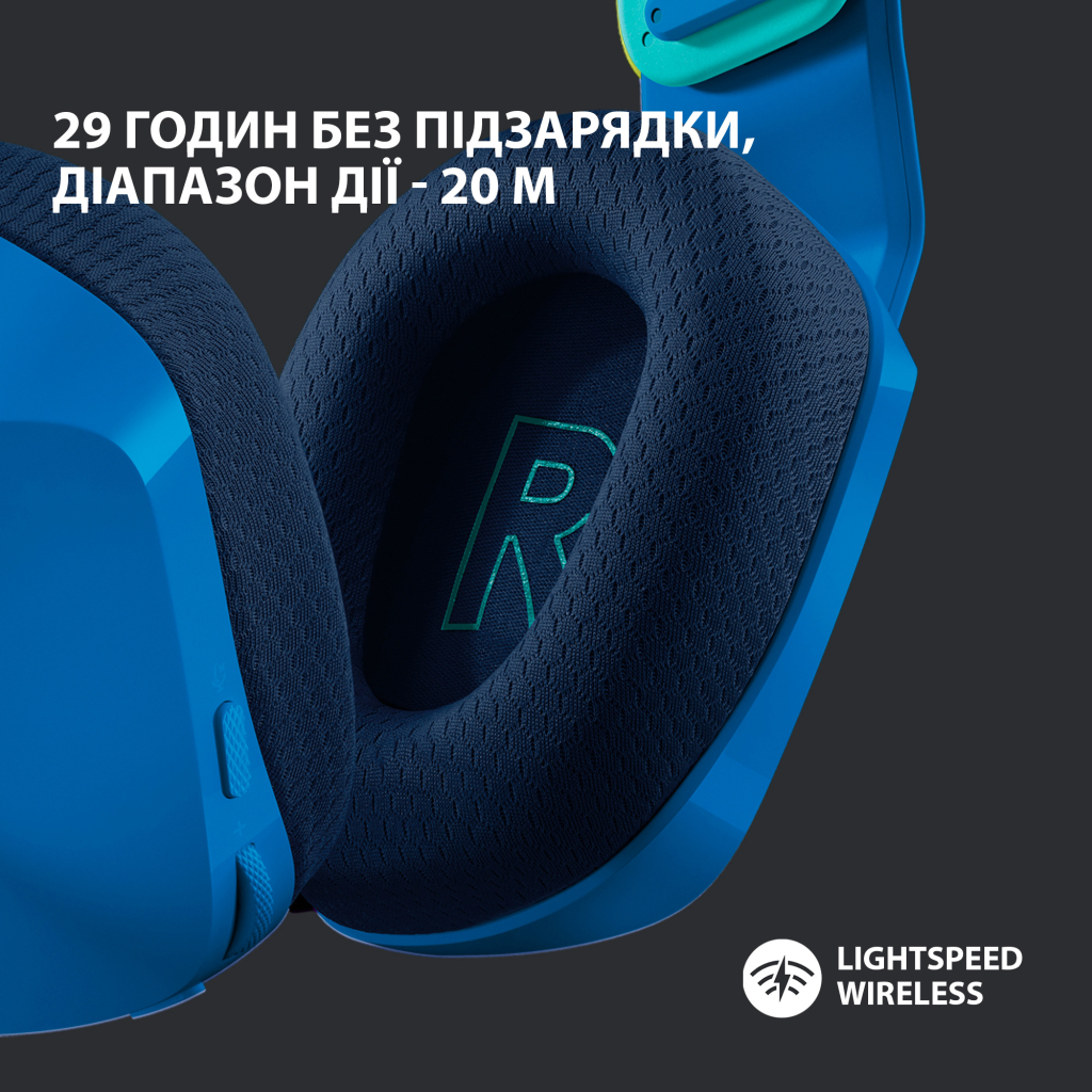Навушники Logitech G733 Lightspeed Wireless RGB Gaming Headset Blue (981-000943) - зображення 3