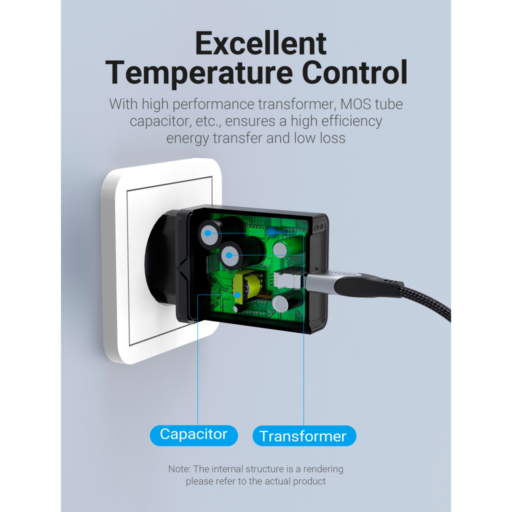 Зарядний пристрій Vention 1xUSB 12W Black (FAAB0-EU) - изображение 9