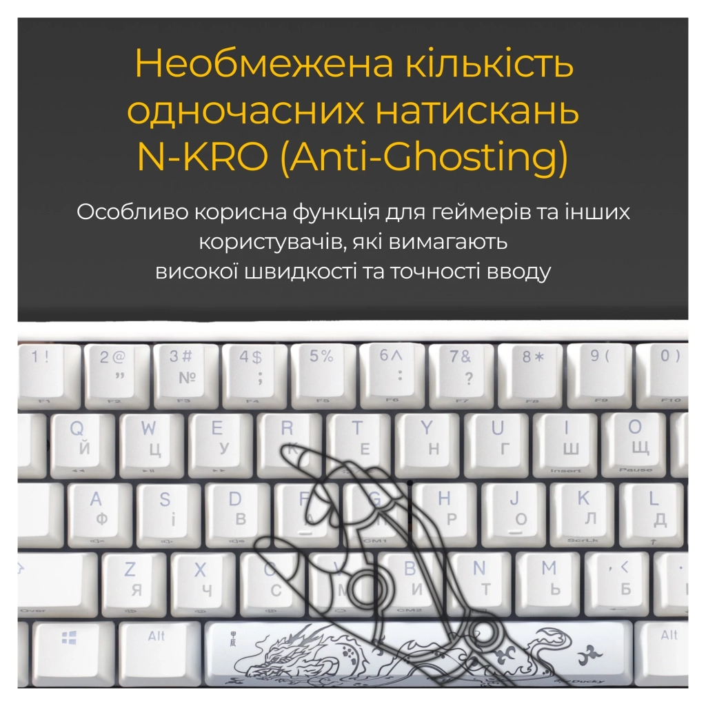 Клавіатура Ducky One 3 SF Cherry MX Brown RGB UA USB White (DKON2167ST-BUAPXPWWWSC1) - зображення 9