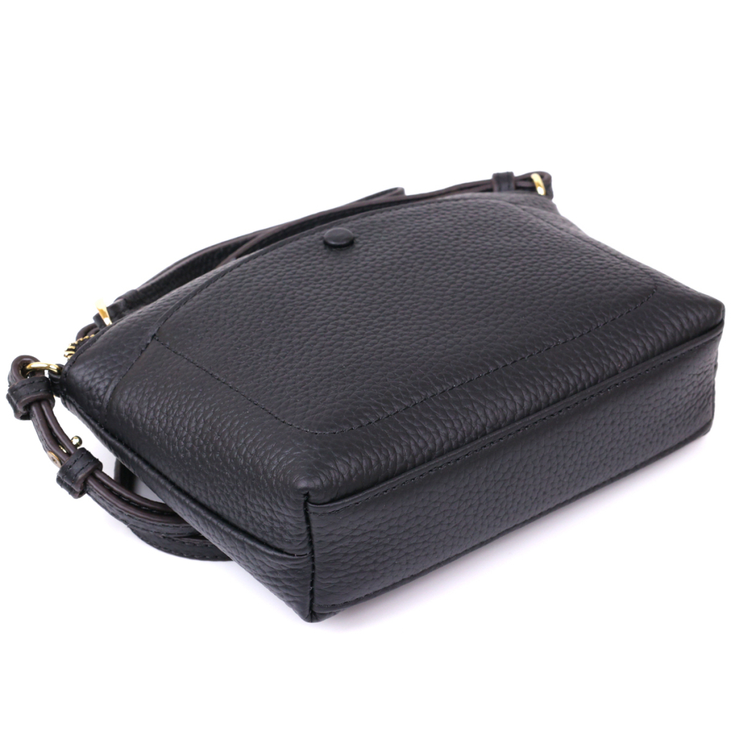 Сумка Vintage Жіноча шкіряна Чорна (20488) - зображення 3