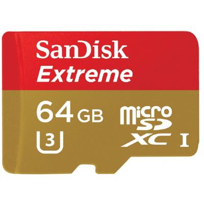 Карта пам'яті SanDisk 64GB microSDXC Extreme Class 10 UHS-I U3 (SDSQXNE-064G-GN6MA / SDSQXNE-064G-GN6АA) - зображення 1