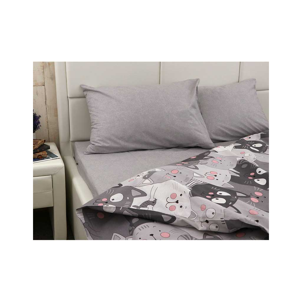 Постільна білизна Руно Бязь Grey Cat полуторна (677.114Б_Grey Cat) - зображення 2