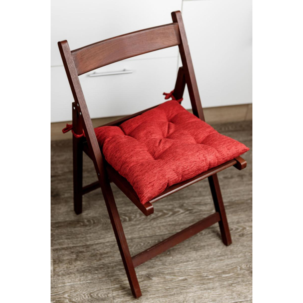 Подушка на стілець Прованс CHENILLA Червона 40х40 (034853) - зображення 3